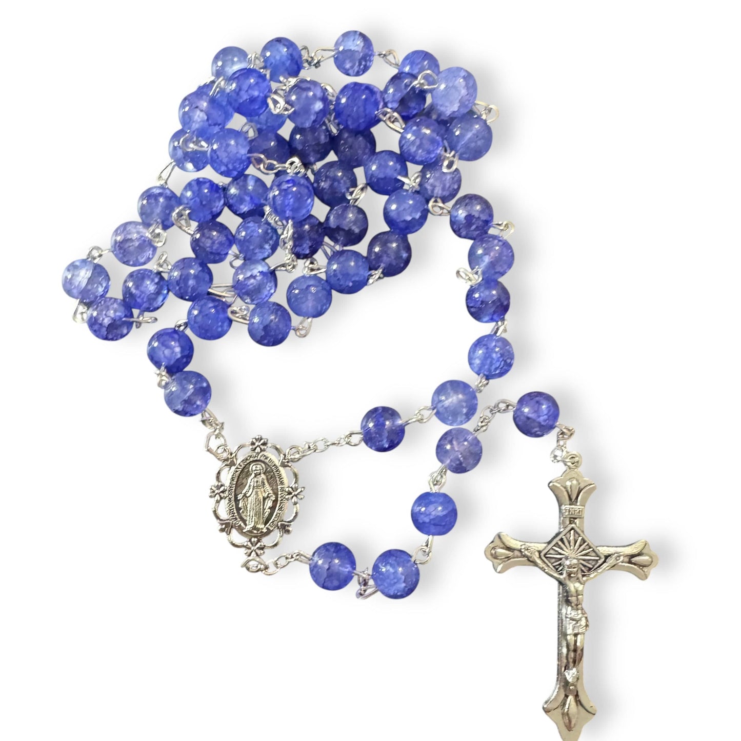 Our Lady Virgin Mary - Miraculous Medal - Rosary Blessed By Pope | Catholically