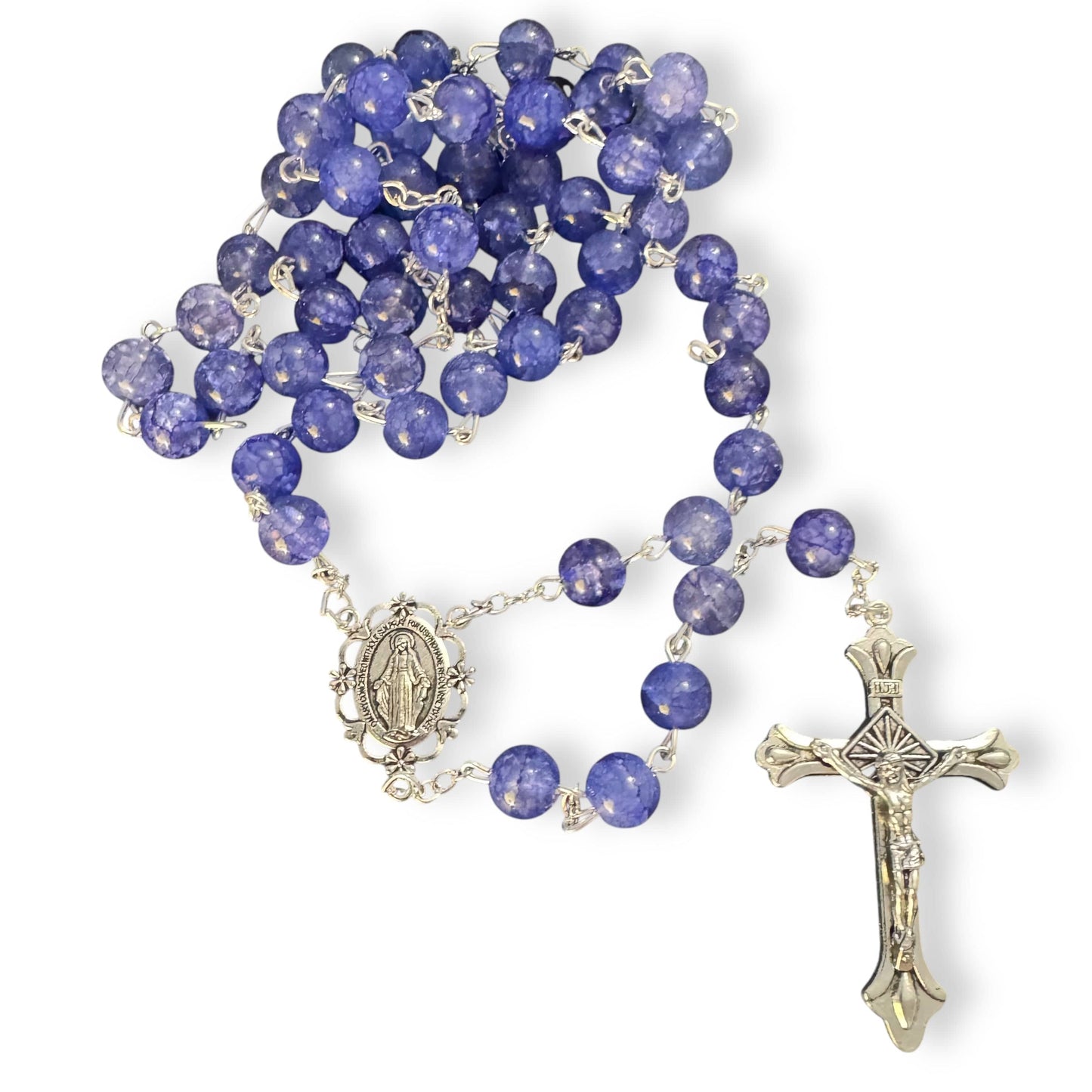 Our Lady Virgin Mary - Miraculous Medal - Rosary Blessed By Pope | Catholically