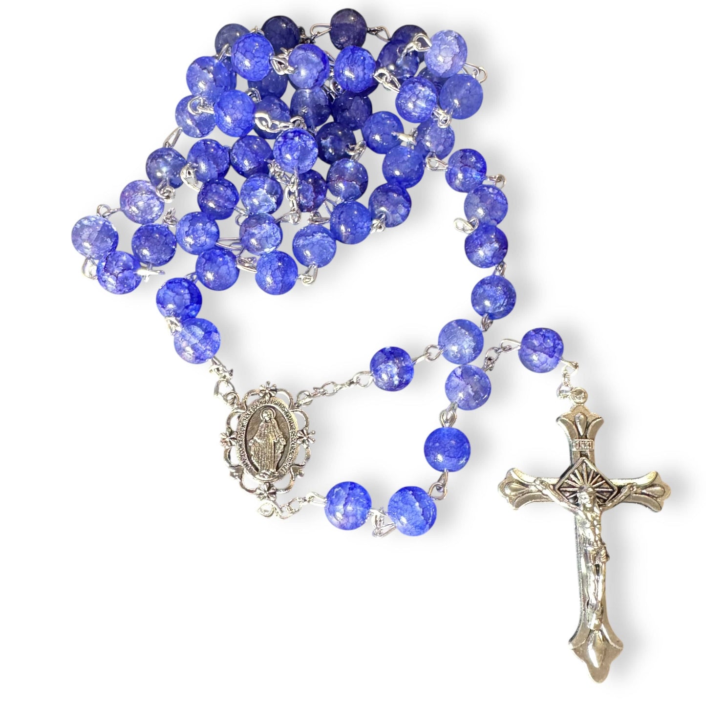 Our Lady Virgin Mary - Miraculous Medal - Rosary Blessed By Pope | Catholically