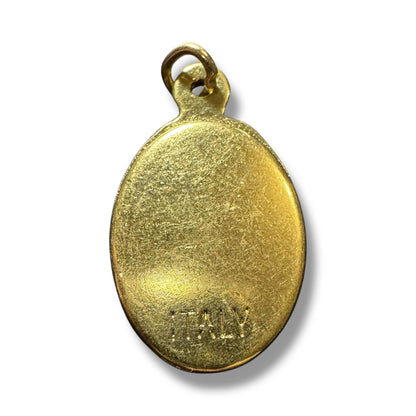 Madonna and Child Oval Medal – Gold-Tone Catholic Pendant | Catholically