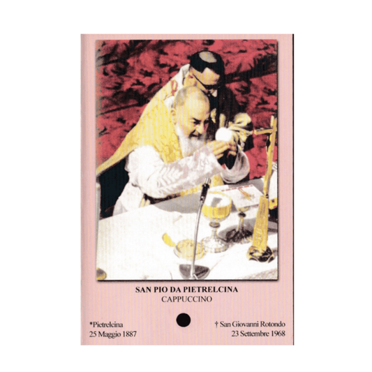 Padre Pio Holy Card - St. Pio vintage Prayer Card | Catholically