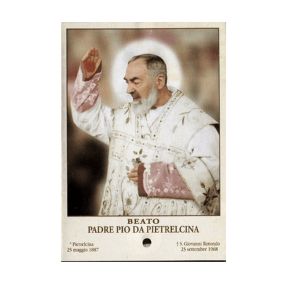 Padre Pio Holy Card - St. Pio vintage Prayer Card | Catholically