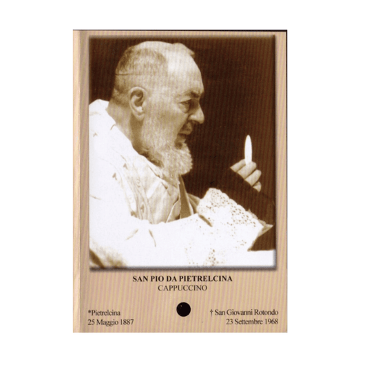 Padre Pio Holy Card - St. Pio vintage Prayer Card | Catholically