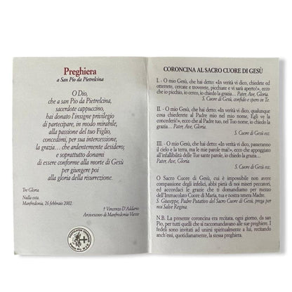 Padre Pio Holy Card - St. Pio vintage Prayer Card | Catholically
