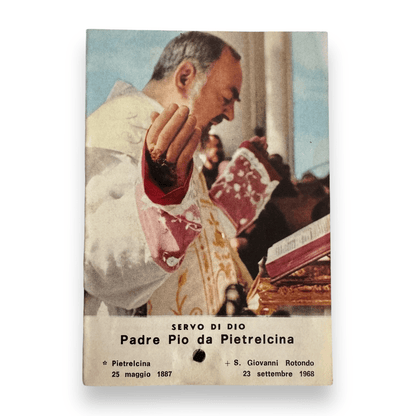 Padre Pio Holy Card - St. Pio vintage Prayer Card | Catholically