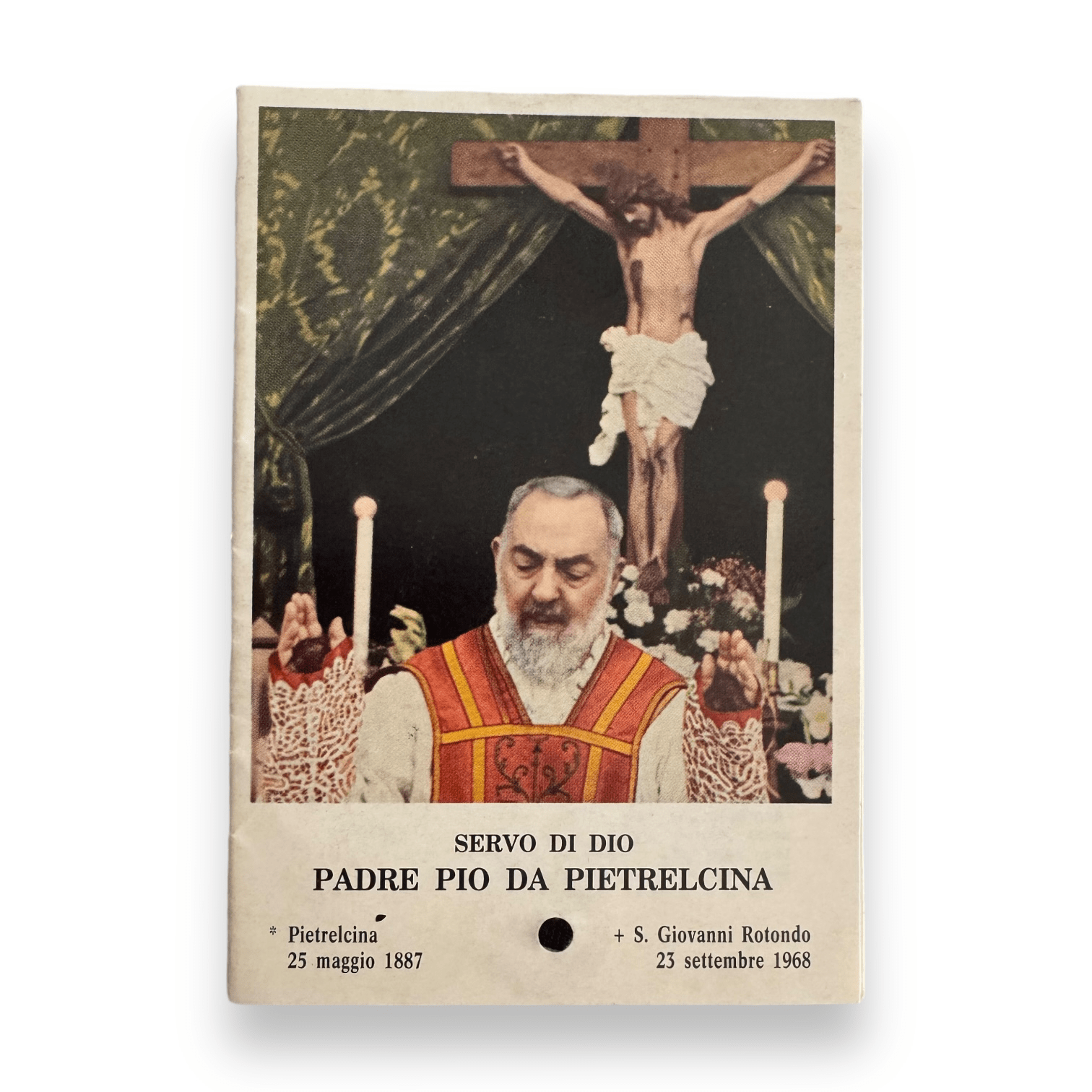 Padre Pio Holy Card - St. Pio vintage Prayer Card | Catholically