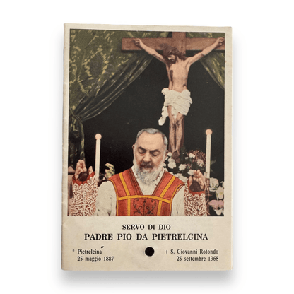 Padre Pio Holy Card - St. Pio vintage Prayer Card | Catholically