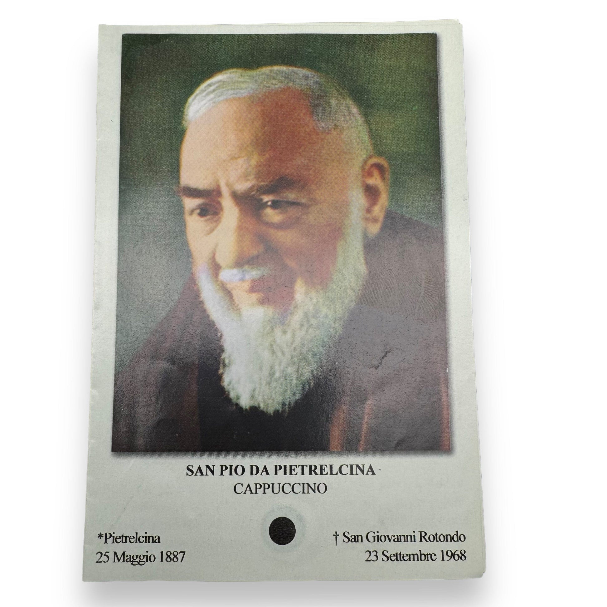 Padre Pio Holy Card - St. Pio vintage Prayer Card | Catholically