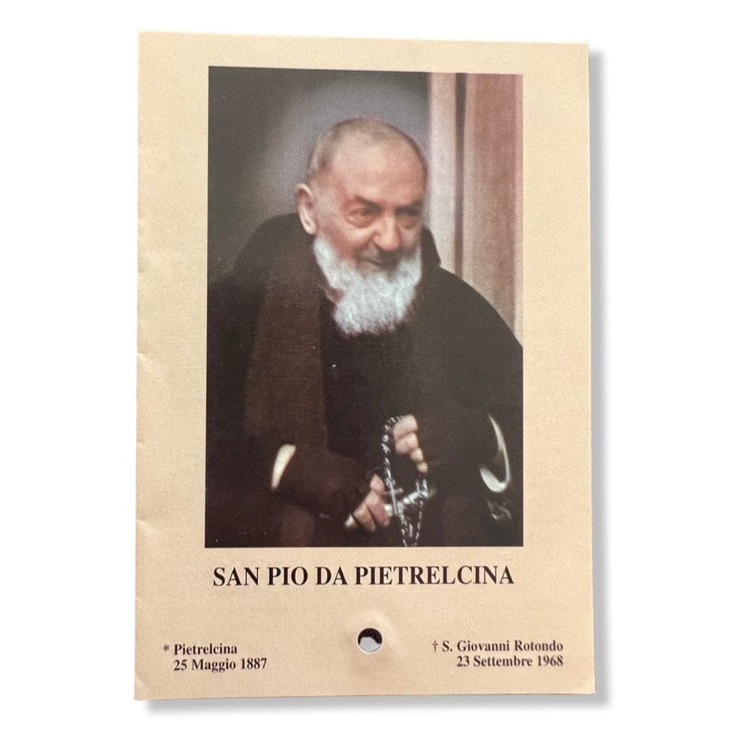 Padre Pio Holy Card - St. Pio vintage Prayer Card | Catholically
