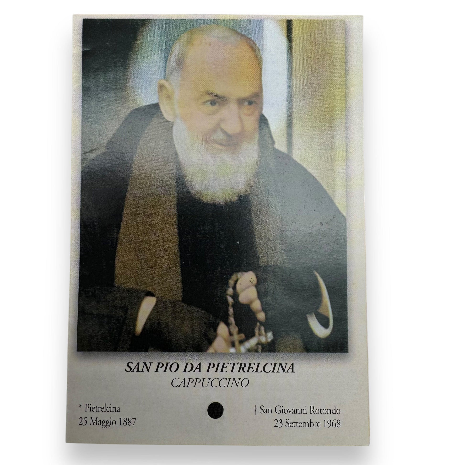 Padre Pio Holy Card - St. Pio vintage Prayer Card | Catholically