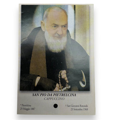 Padre Pio Holy Card - St. Pio vintage Prayer Card | Catholically
