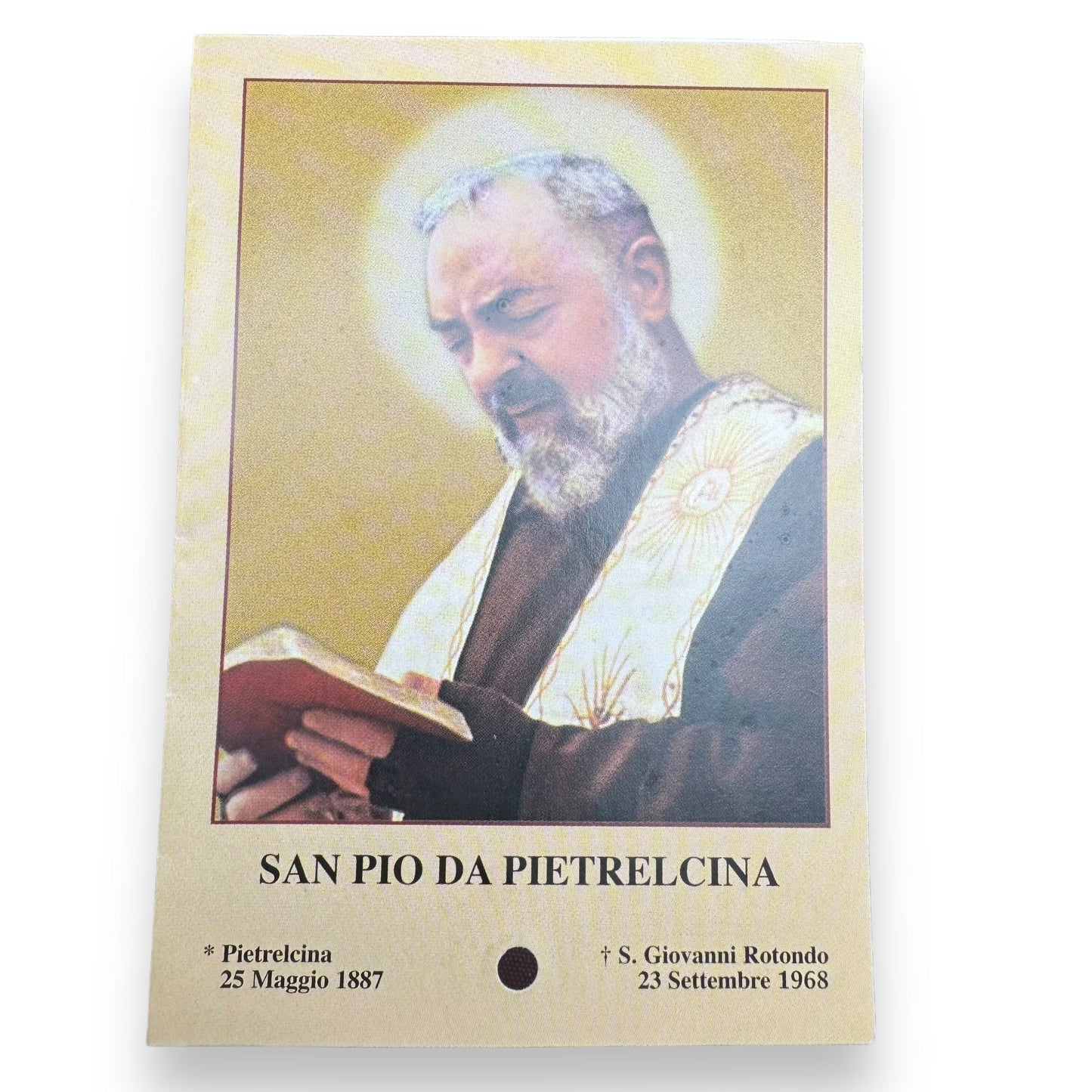 Padre Pio Holy Card - St. Pio vintage Prayer Card | Catholically