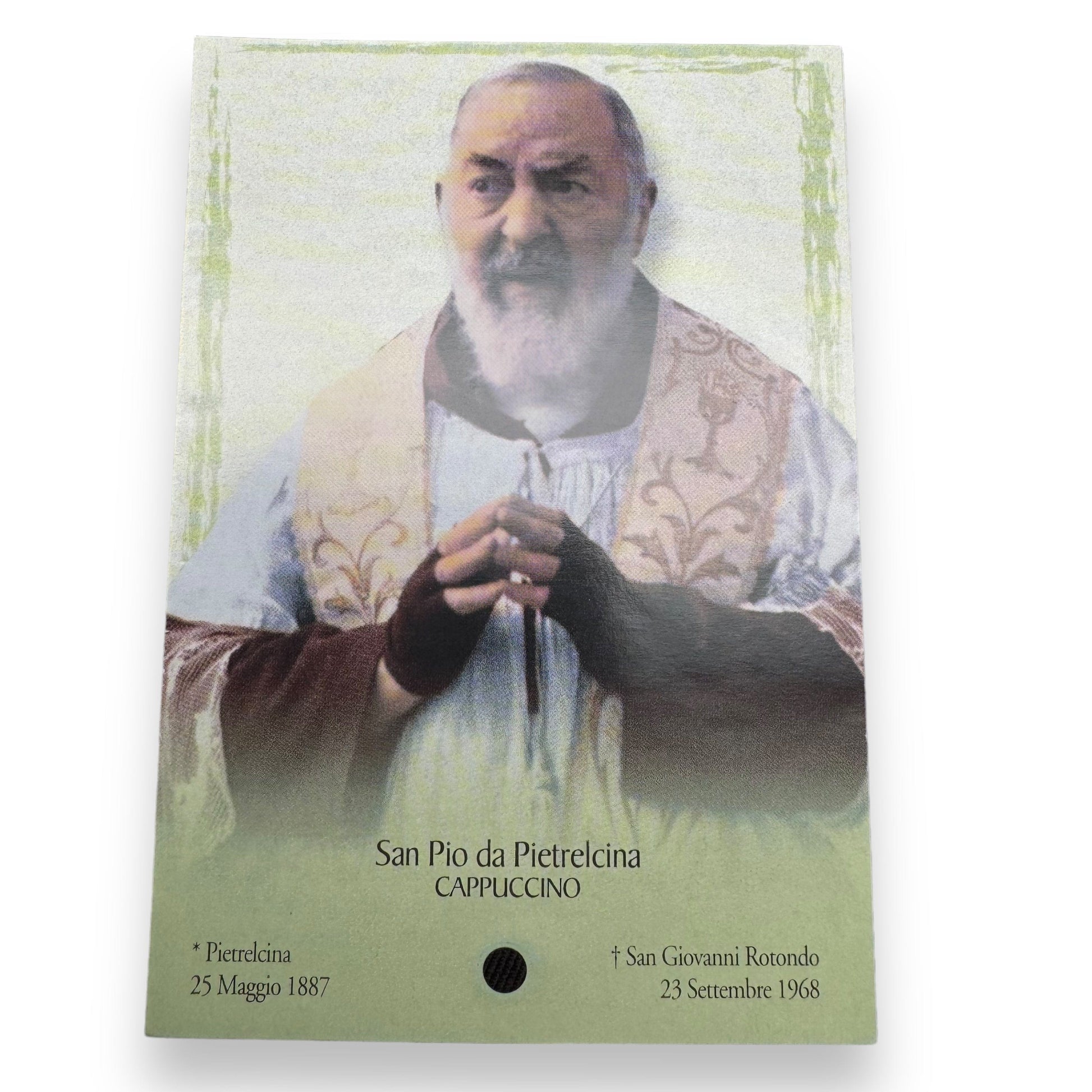 Padre Pio Holy Card - St. Pio vintage Prayer Card | Catholically