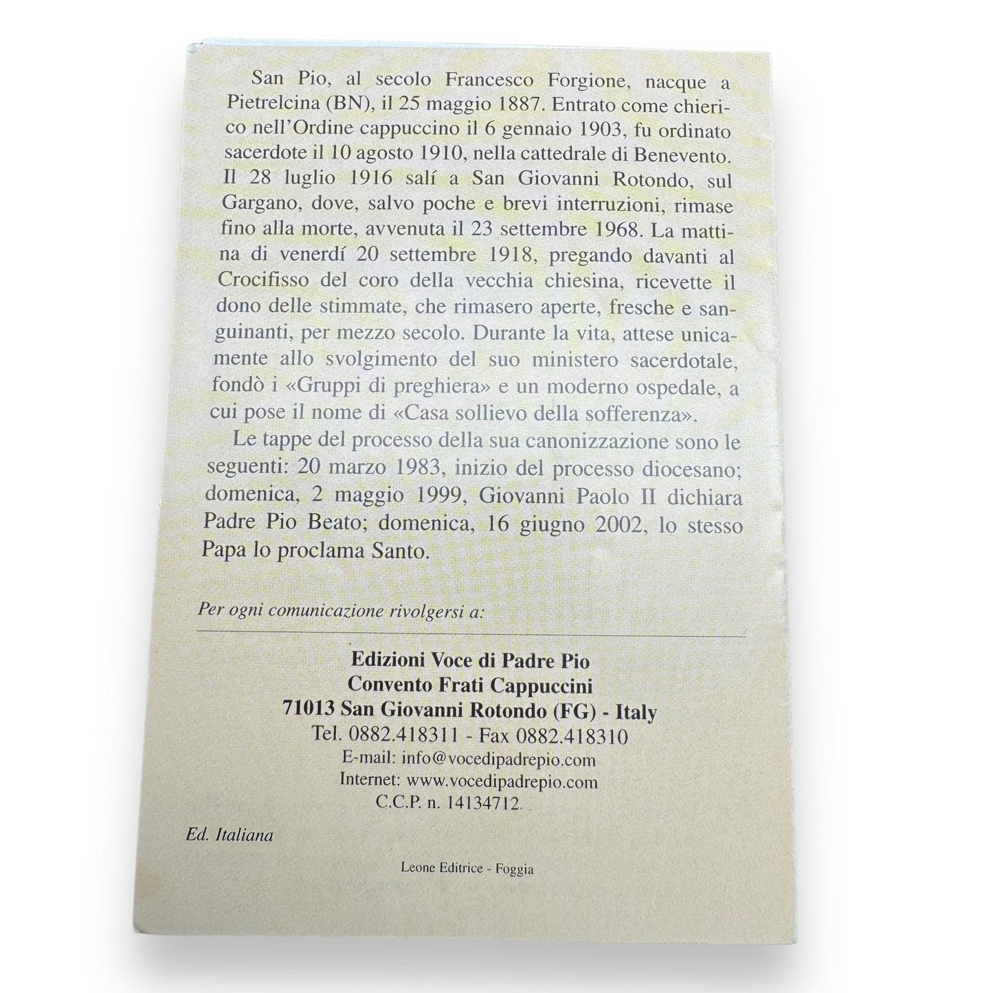 Padre Pio Holy Card - St. Pio vintage Prayer Card | Catholically