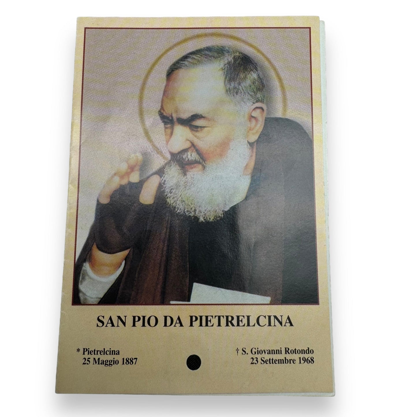 Padre Pio Holy Card - St. Pio vintage Prayer Card | Catholically