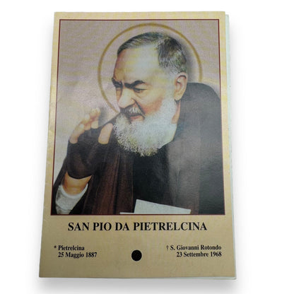 Padre Pio Holy Card - St. Pio vintage Prayer Card | Catholically