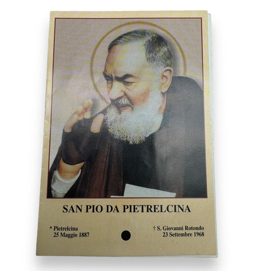 Padre Pio Holy Card - St. Pio vintage Prayer Card | Catholically