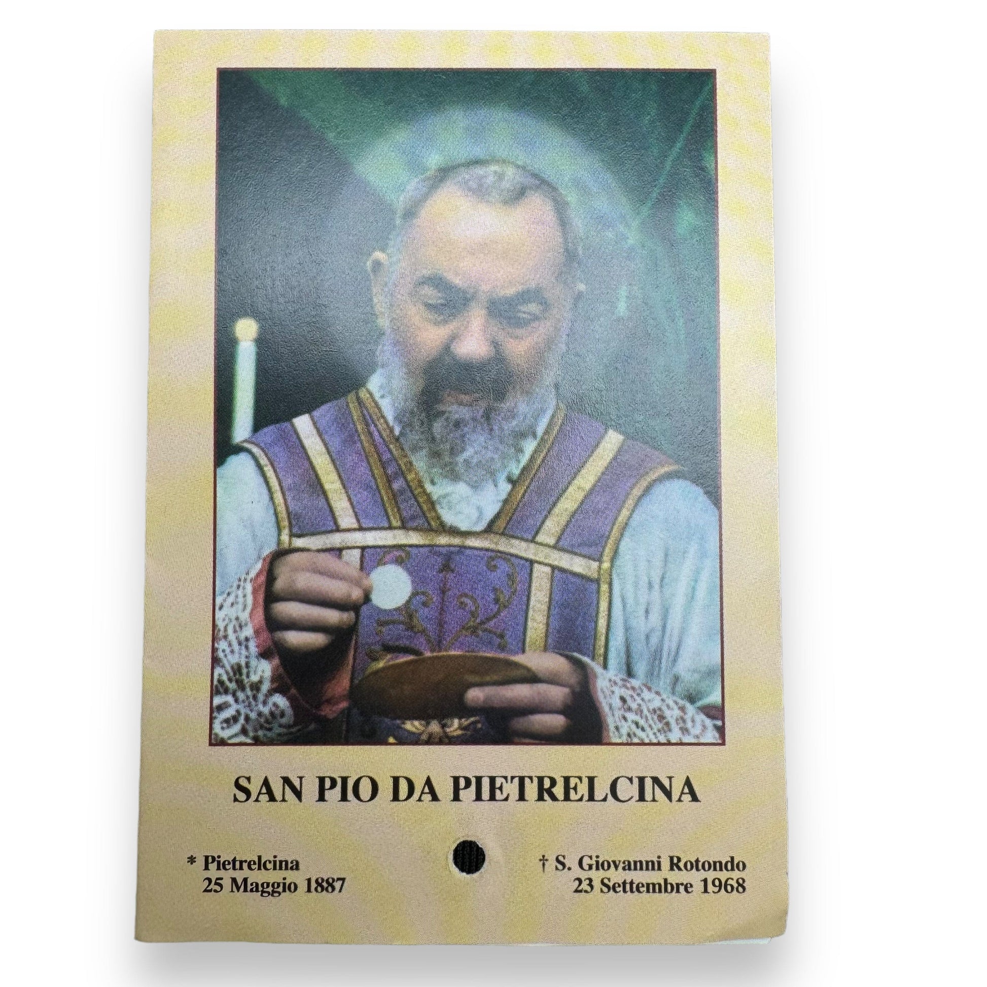 Padre Pio Holy Card - St. Pio vintage Prayer Card | Catholically