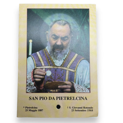 Padre Pio Holy Card - St. Pio vintage Prayer Card | Catholically