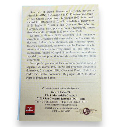 Padre Pio Holy Card - St. Pio vintage Prayer Card | Catholically