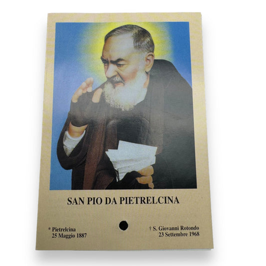 Padre Pio Holy Card - St. Pio vintage Prayer Card | Catholically