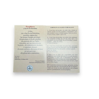 Padre Pio Holy Card - St. Pio vintage Prayer Card | Catholically