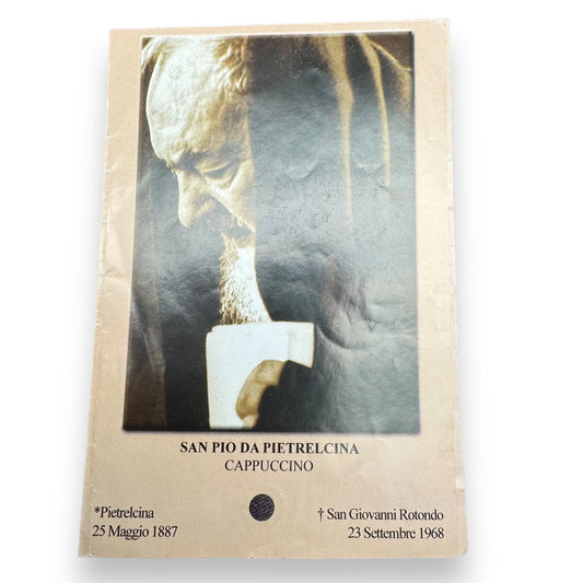 Padre Pio Holy Card - St. Pio vintage Prayer Card | Catholically