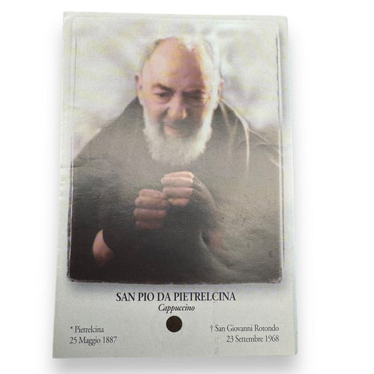 Padre Pio Holy Card - St. Pio vintage Prayer Card | Catholically