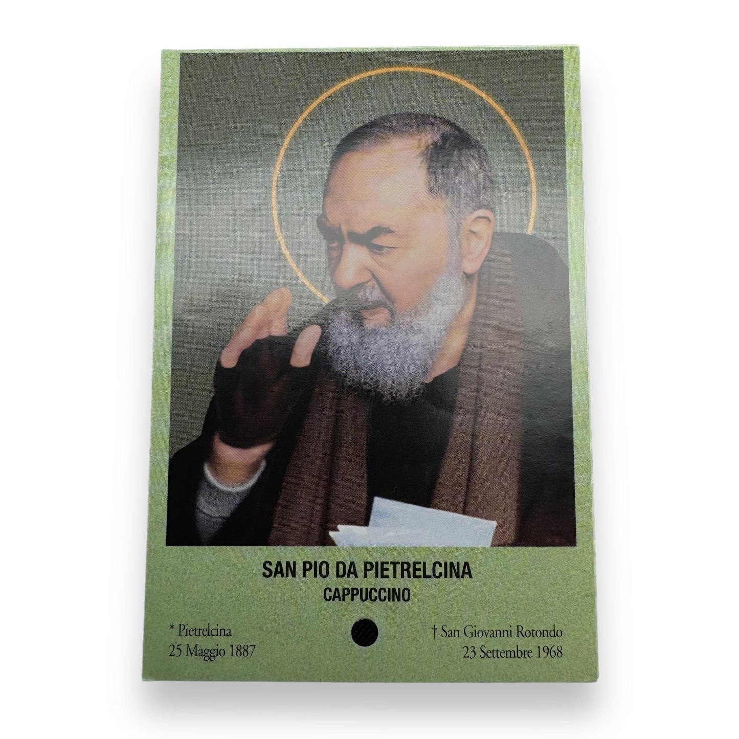Padre Pio Holy Card - St. Pio vintage Prayer Card | Catholically