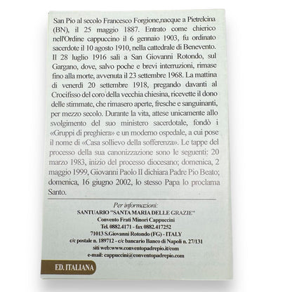 Padre Pio Holy Card - St. Pio vintage Prayer Card | Catholically