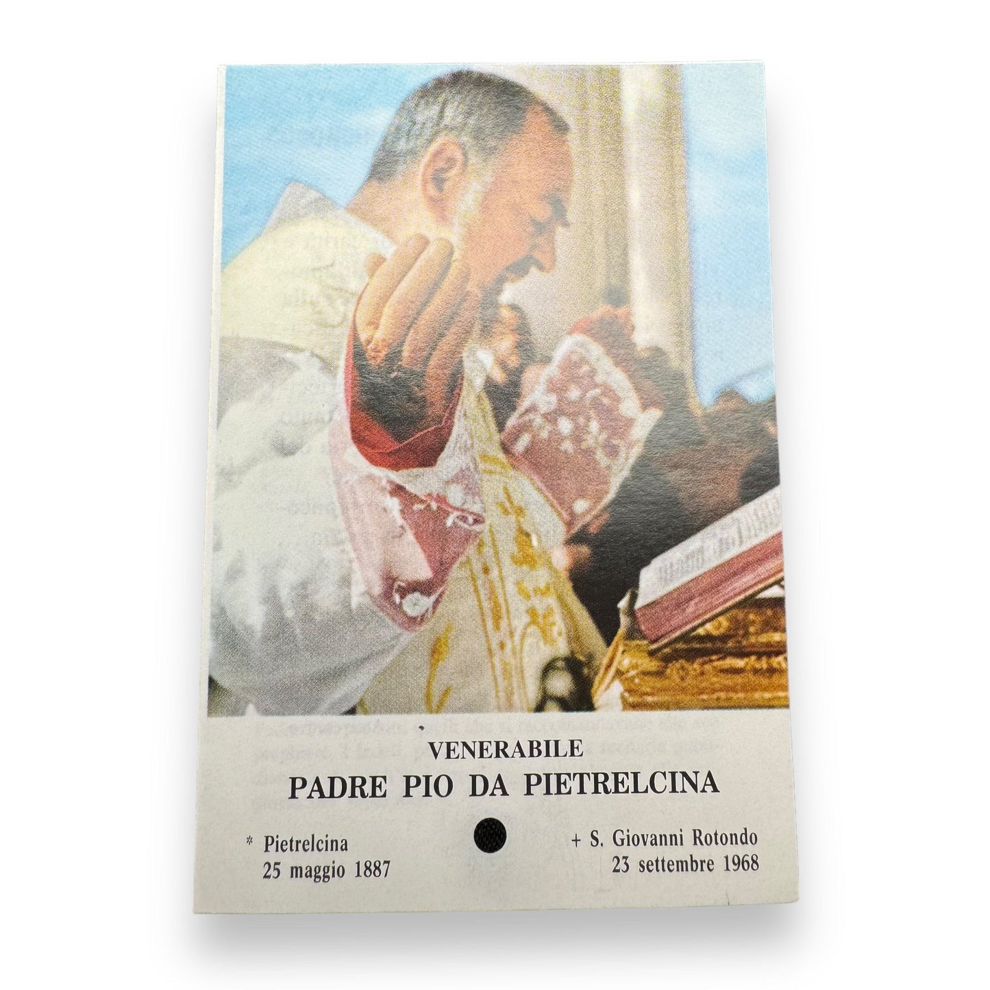Padre Pio Holy Card - St. Pio vintage Prayer Card | Catholically