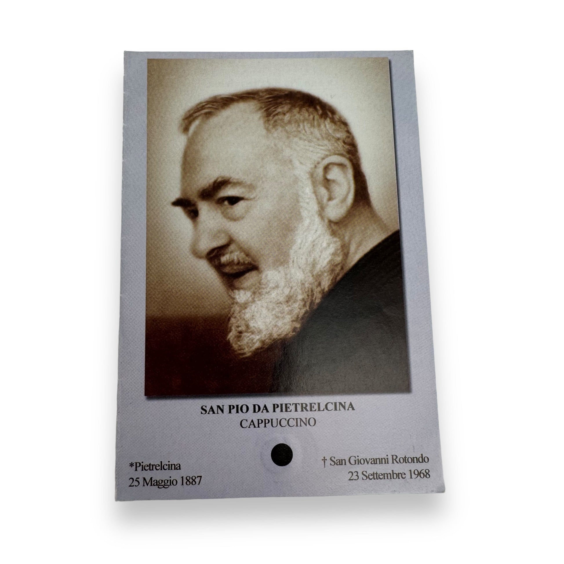 Padre Pio Holy Card - St. Pio vintage Prayer Card | Catholically