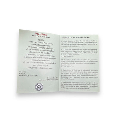 Padre Pio Holy Card - St. Pio vintage Prayer Card | Catholically