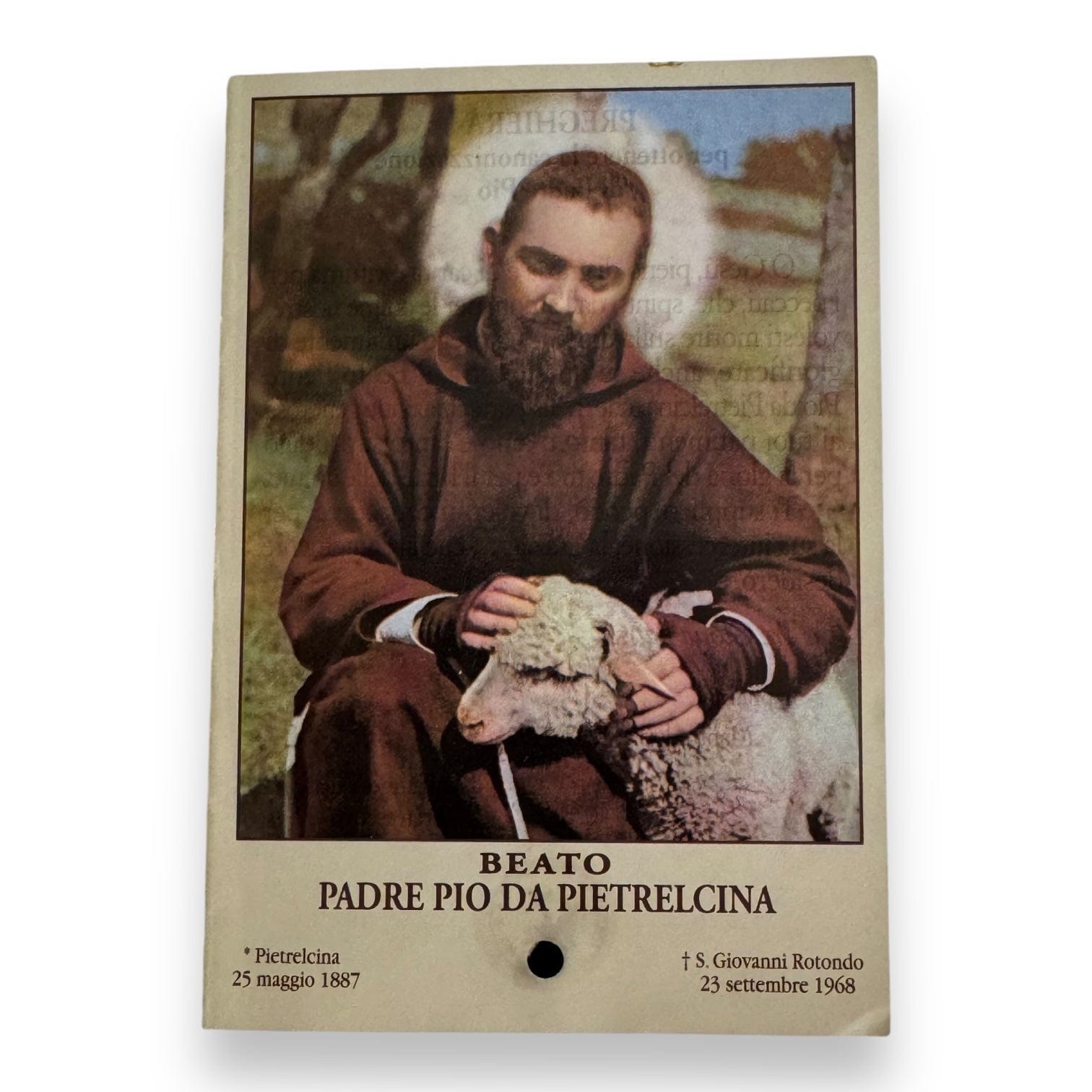Padre Pio Holy Card - St. Pio vintage Prayer Card | Catholically