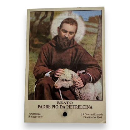 Padre Pio Holy Card - St. Pio vintage Prayer Card | Catholically