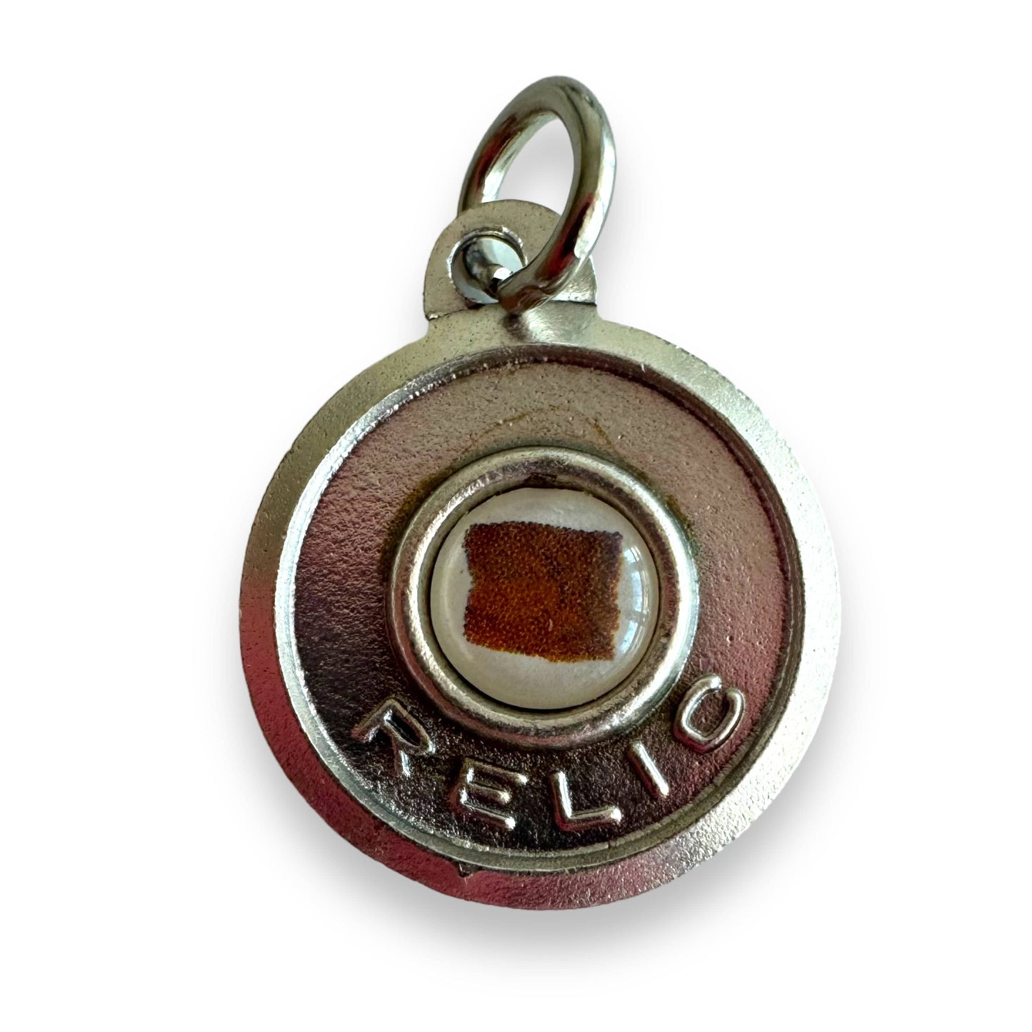 Padre Pio Relic Medal - Silver-Tone Pendant with 'Ex Indumentis' Relic | Catholically
