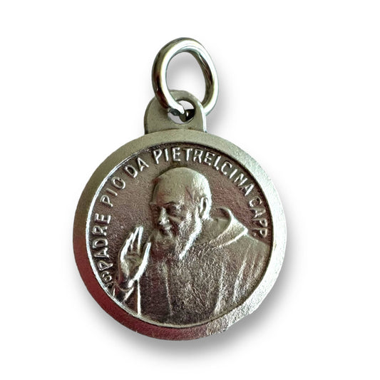 Padre Pio Relic Medal - Silver-Tone Pendant with 'Ex Indumentis' Relic | Catholically