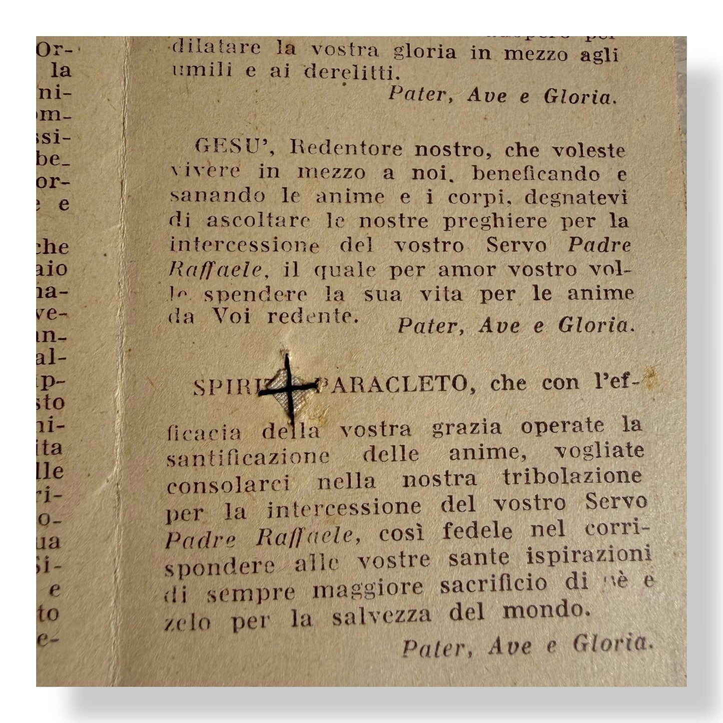 Padre Raffaele da Sant’Elia Relic – Blessed by Pope Leo XIV – Vintage Holy Card | Catholically