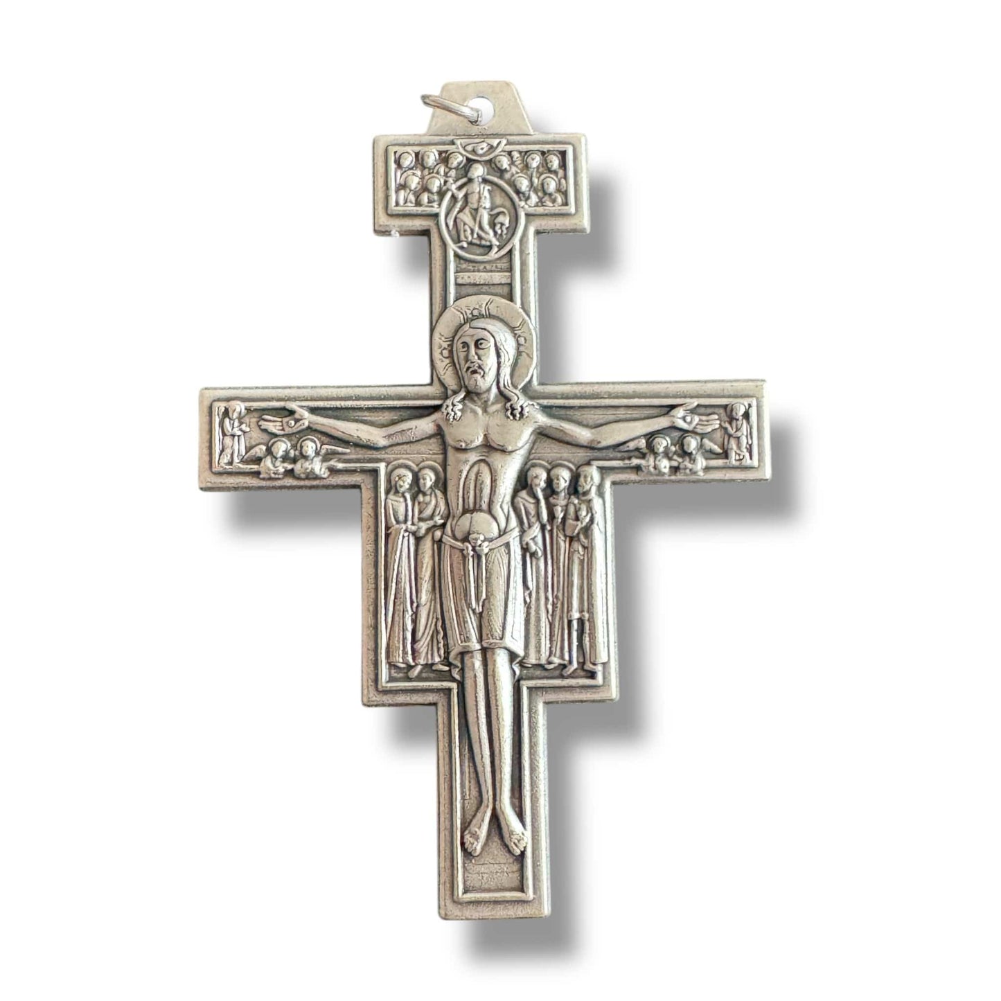 Pectoral St. Damian Crucifix - Blessed by Pope - Big 3" - Cross | Catholically