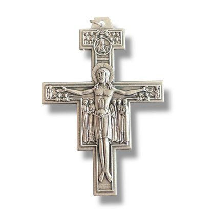 Pectoral St. Damian Crucifix - Blessed by Pope - Big 3" - Cross | Catholically