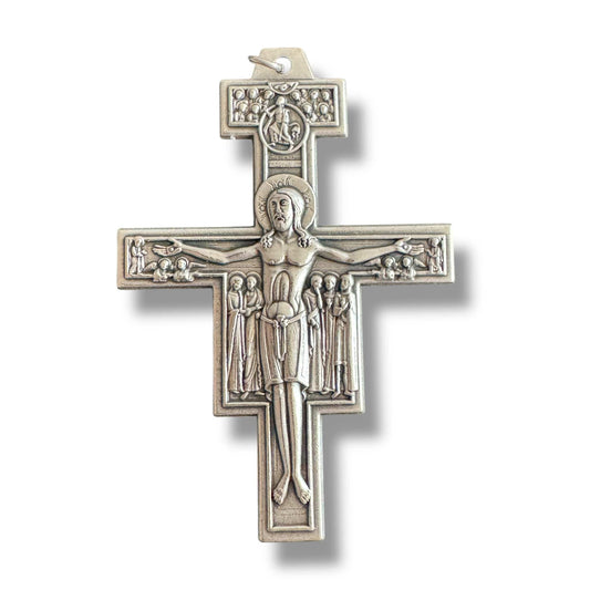 Pectoral St. Damian Crucifix - Blessed by Pope - Big 3" - Cross | Catholically