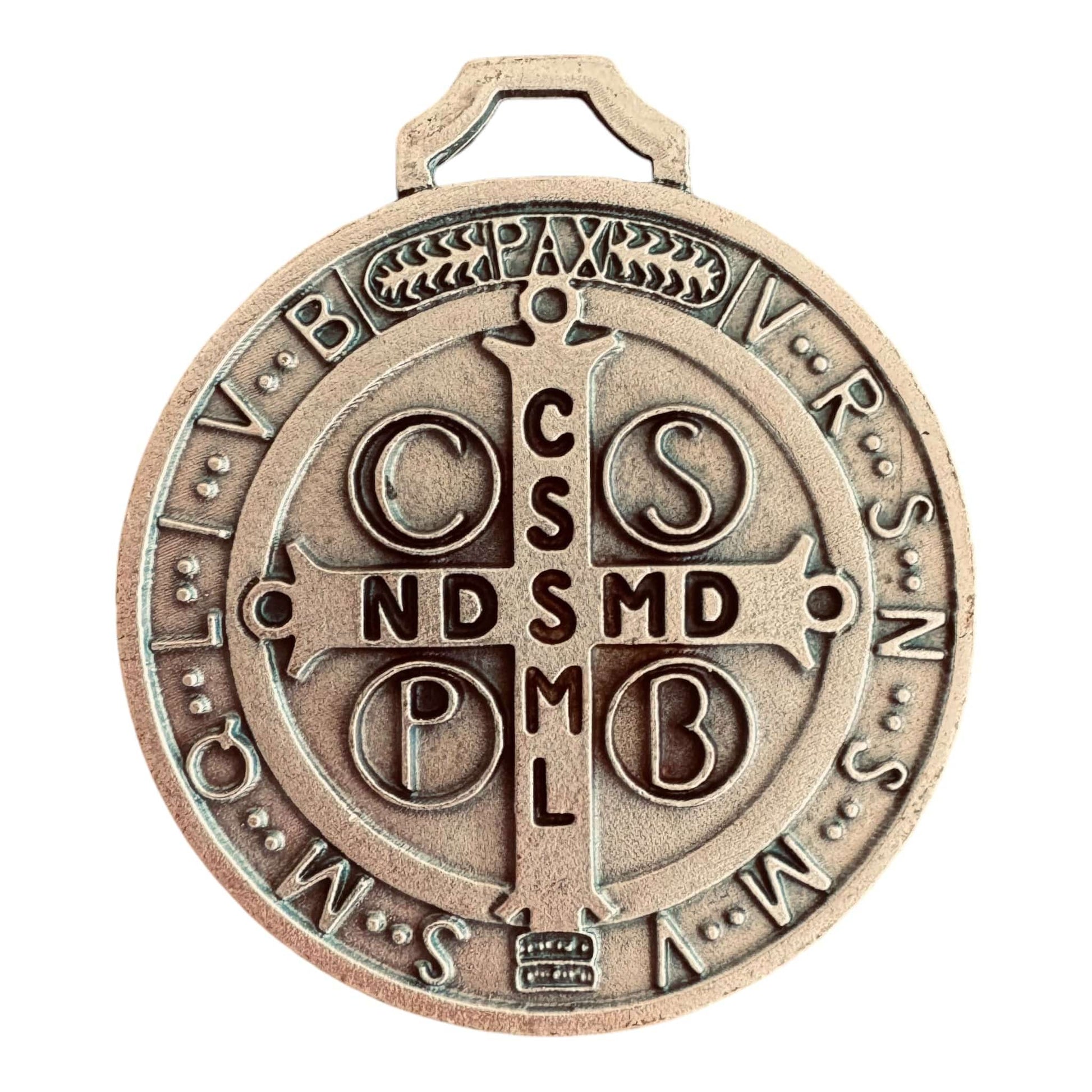 Saint Benedict Big 1.5" Medal Catholic Exorcism Blessed By Pope -San Benito | Catholically