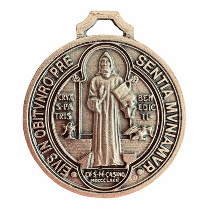 Saint Benedict Big 1.5" Medal Catholic Exorcism Blessed By Pope -San Benito | Catholically