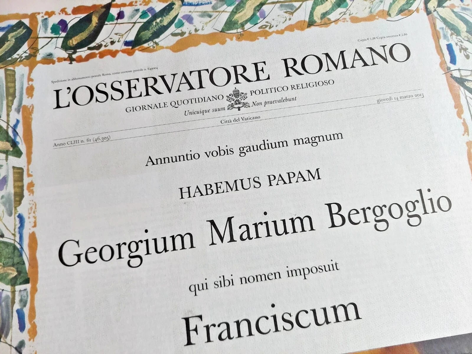 Pope Francis Inauguration Ministry - Historic – Election of Pope Francis | Catholically