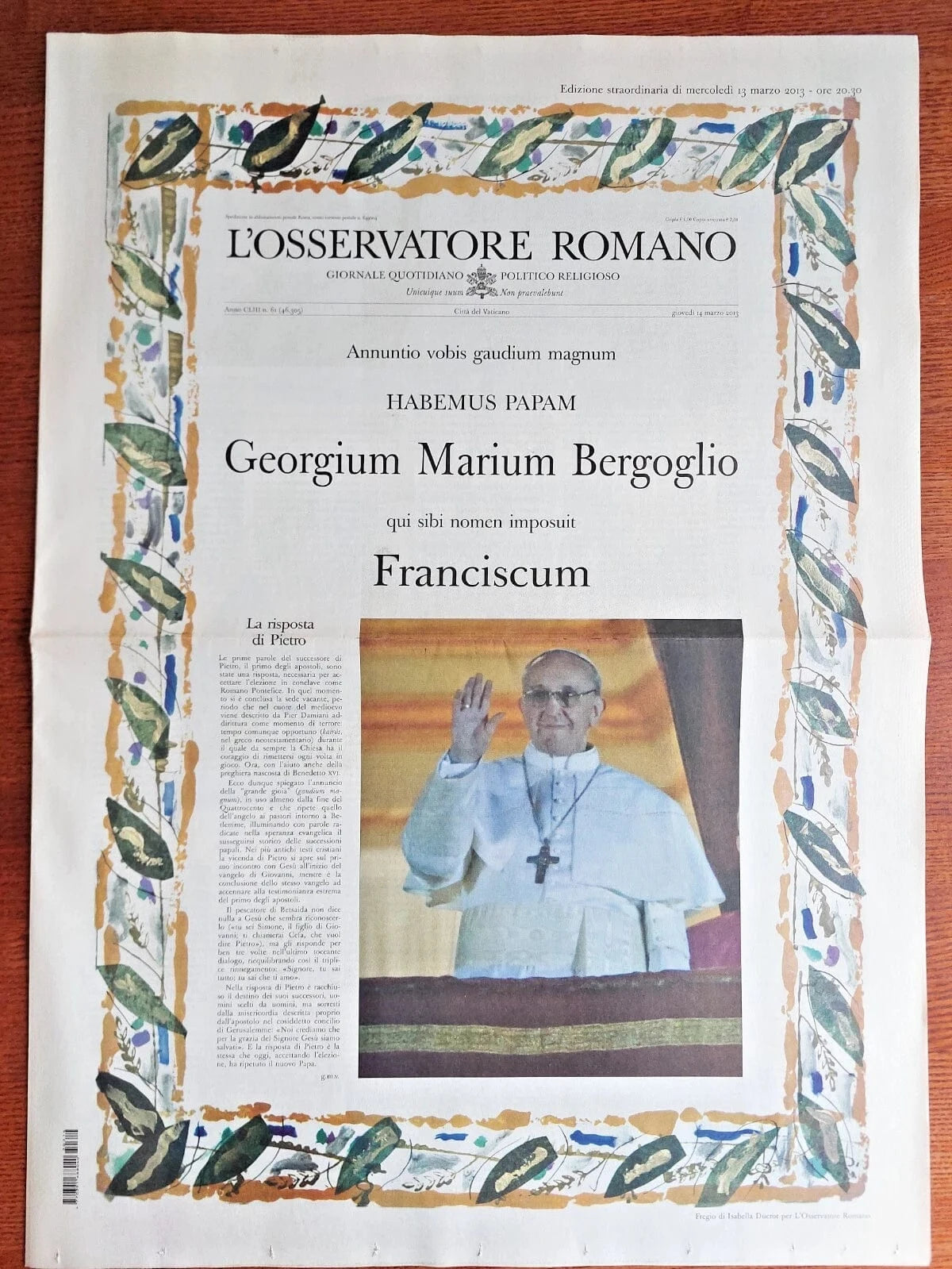 Pope Francis Inauguration Ministry - Historic – Election of Pope Francis | Catholically