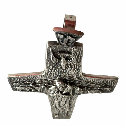 Pope Francis Original Pectoral Cross - Good Pastor Crucifix - Silver 925 | Catholically