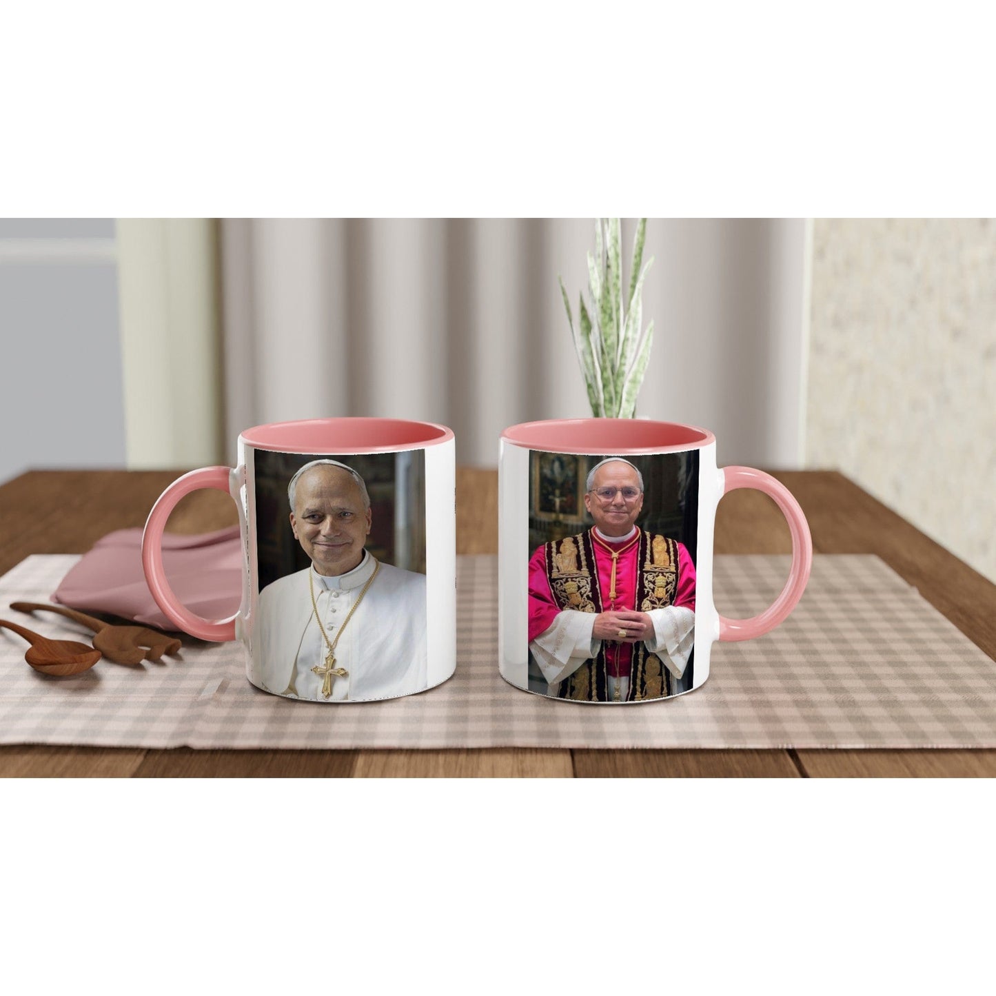 Pope Leo XIV Ceramic Mug - Elegant 11oz Design with Colored Accents | Catholically