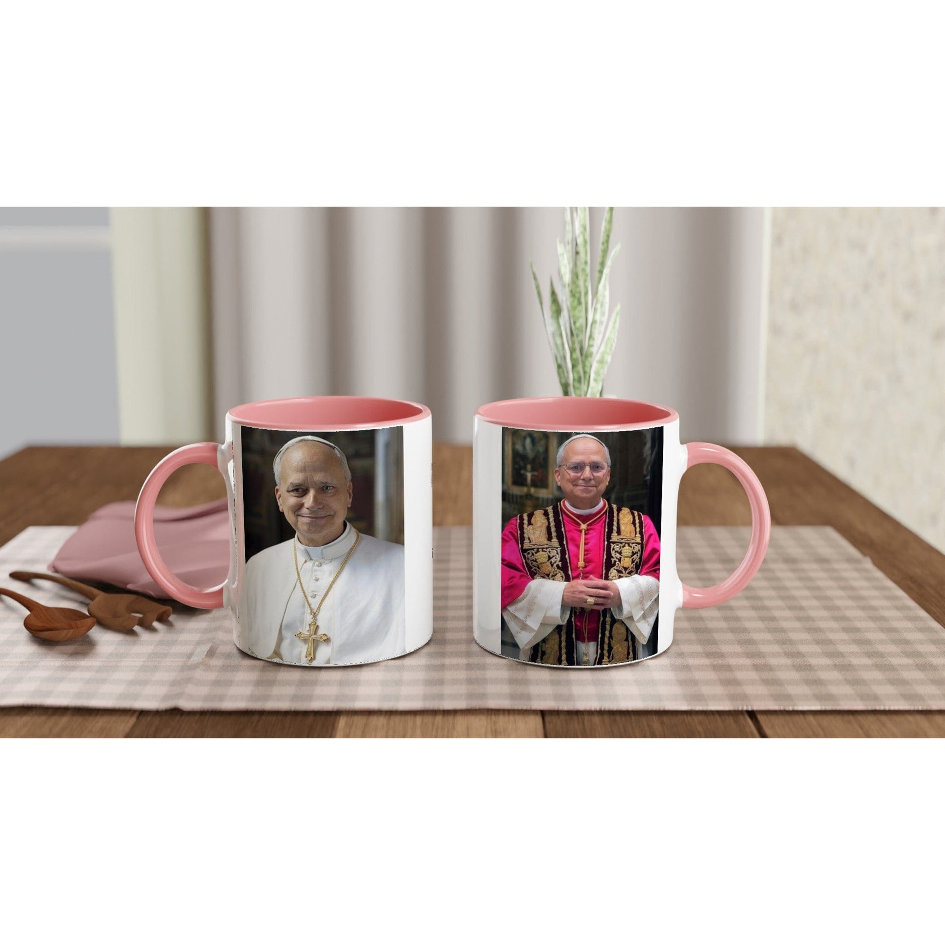 Pope Leo XIV Ceramic Mug - Elegant 11oz Design with Colored Accents | Catholically
