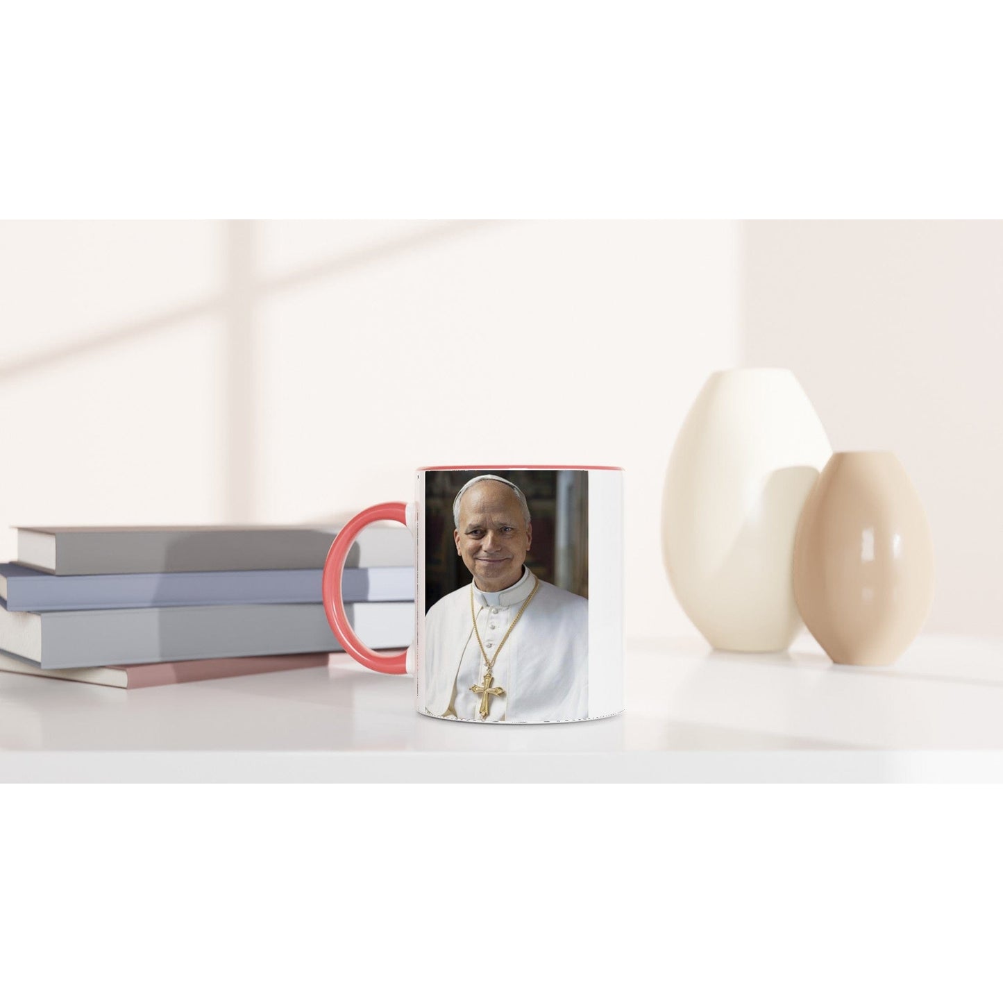 Pope Leo XIV Ceramic Mug - Elegant 11oz Design with Colored Accents | Catholically
