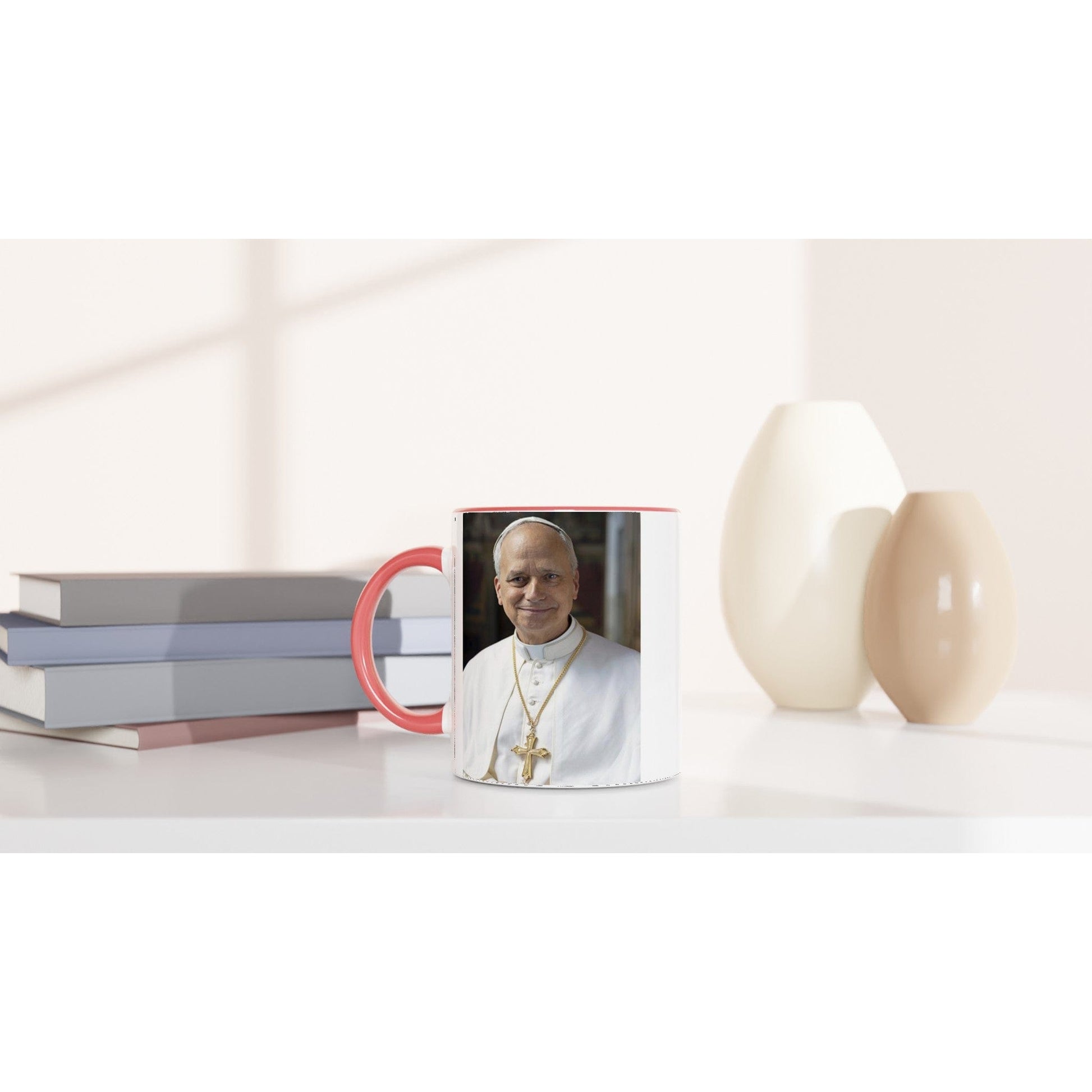 Pope Leo XIV Ceramic Mug - Elegant 11oz Design with Colored Accents | Catholically